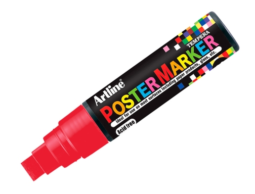 Rotulador Artline poster marker epp-12 punta redonda 12 mm color rojo EPP-12-ROJ, imagen 3 mini