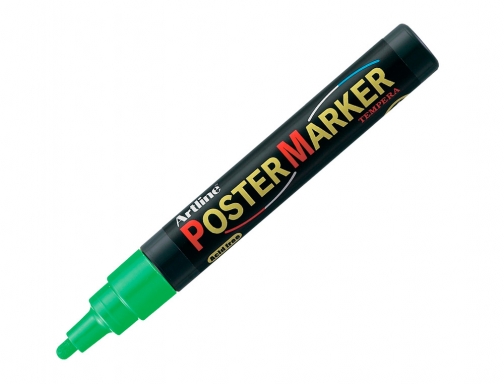 Rotulador Artline poster marker EPP-4-VER FLU punta redonda 2 mm color verde , verde fluor, imagen 3 mini