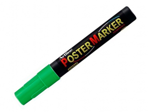 Rotulador Artline poster marker EPP-4-VER FLU punta redonda 2 mm color verde , verde fluor, imagen 4 mini