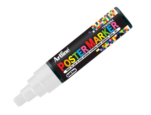 Rotulador Artline poster marker epp-6-bla punta redonda 6 mm color blanco 64618, imagen 3 mini