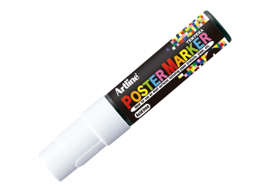 Rotulador Artline poster marker epp-6-bla punta redonda 6 mm color blanco 64618, imagen 4 mini