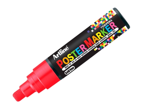 Rotulador Artline poster marker EPP-6-ROJ punta redonda 6 mm color rojo, imagen 3 mini