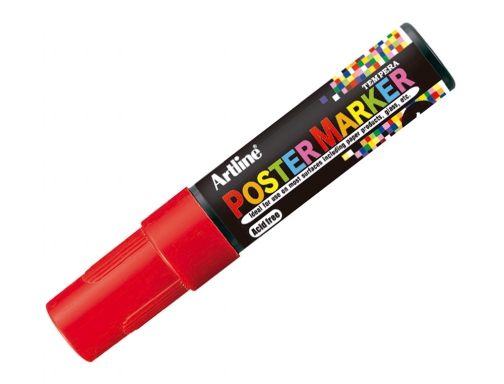 Rotulador Artline poster marker EPP-6-ROJ punta redonda 6 mm color rojo, imagen 4 mini