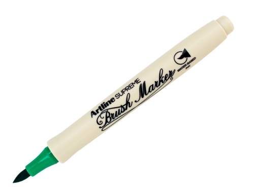 Rotulador Artline supreme brush epfs pintura base de agua punta tipo pincel EPFS F V , verde, imagen 2 mini