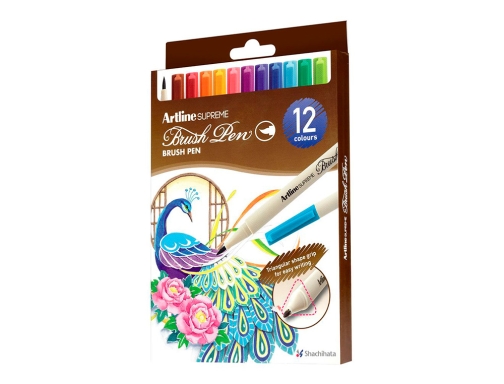 Rotulador Artline supreme brush epfs pintura base de agua punta tipo pincel EPFS F W12 , surtidos, imagen 3 mini