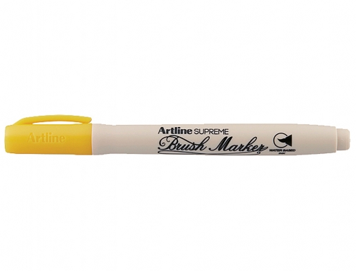 Rotulador Artline supreme brush pintura base de agua punta tipo pincel trazo EPF-F-AM , amarillo, imagen 2 mini