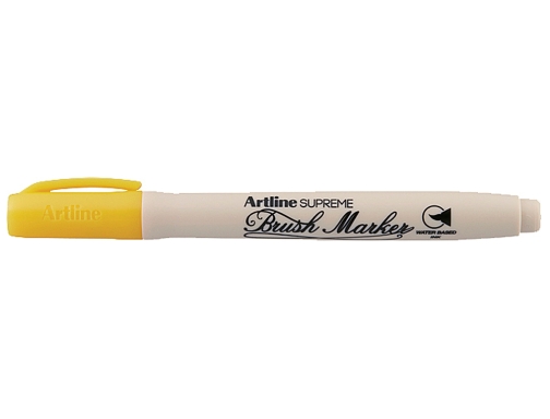 Rotulador Artline supreme brush pintura base de agua punta tipo pincel trazo EPF-F-AM , amarillo, imagen 2 mini