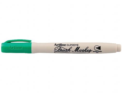 Rotulador Artline supreme brush pintura base de agua punta tipo pincel trazo EPF-F-VE , verde, imagen 2 mini