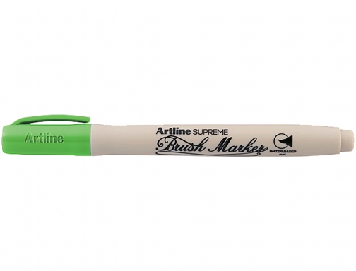 Rotulador Artline supreme brush pintura base de agua punta tipo pincel trazo EPF-F-VEAM , verde amarillento, imagen 2 mini