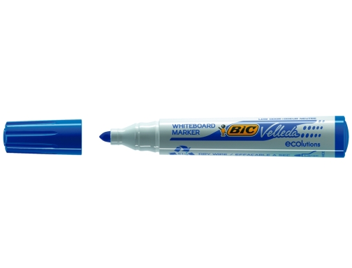 Rotulador Bic velleda para pizarra azul punta redonda 1,3 mm 904938, imagen 2 mini