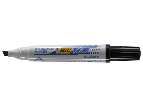 Rotulador Bic velleda para pizarra negro punta biselada 5,9 mm 904946, imagen 2 mini