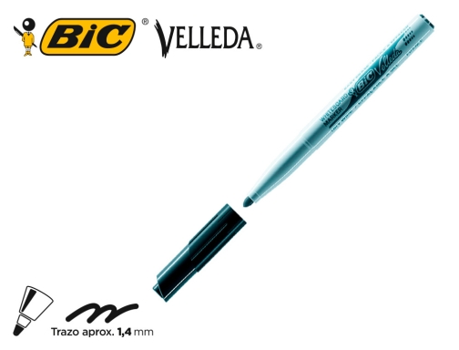 Rotulador Bic velleda para pizarra negro punta redonda 1,4 mm 9581711, imagen 5 mini