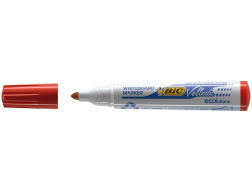 Rotulador Bic velleda para pizarra rojo punta redonda 1,3 mm 904939, imagen 2 mini