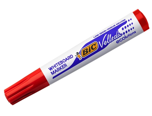 Rotulador Bic velleda para pizarra rojo punta redonda 1,3 mm 904939, imagen 4 mini