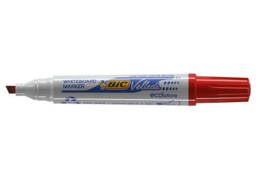 Rotulador Bic velleda para pizarra rojo punta biselada 5,9 mm 904948, imagen 2 mini