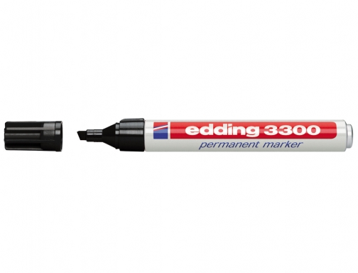 Rotulador Edding marcador 3300 n.1 negro punta biselada recargable 3300-01, imagen 2 mini