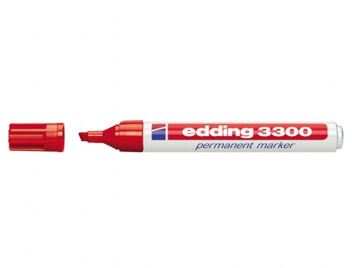 Rotulador Edding marcador 3300 n.2 rojo punta biselada recargable 3300-02, imagen 2 mini