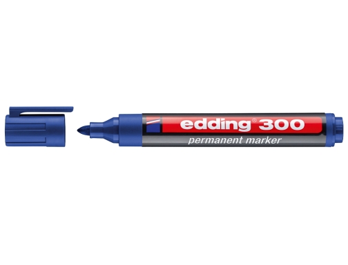 Rotulador Edding marcador permanente 300 azul punta redonda 1,5-3 mm recargable 300-03, imagen 2 mini