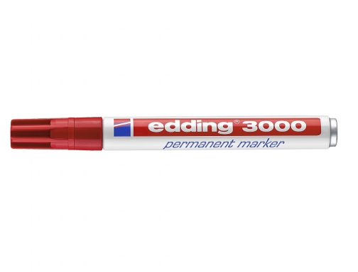 Rotulador Edding marcador permanente 3000 rojo punta redonda 1,5-3 mm recargable 3000-02, imagen 3 mini