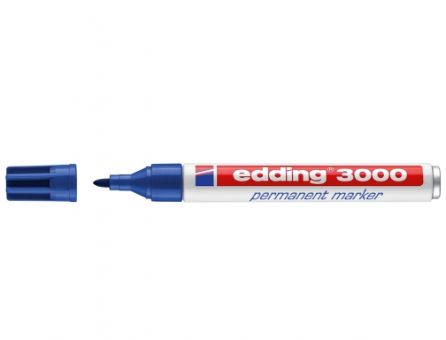 Rotulador Edding marcador permanente 3000 azul punta redonda 1,5-3 mm recargable 3000-03, imagen 2 mini