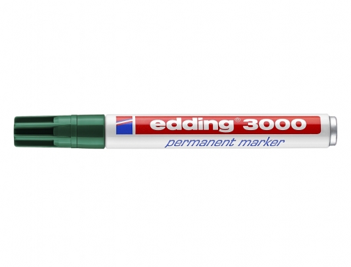 Rotulador Edding marcador permanente 3000 verde punta redonda 1,5-3 mm recargable 3000-04, imagen 3 mini