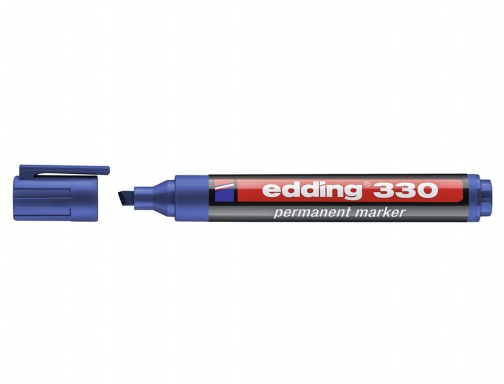 Rotulador Edding marcador permanente 330 azul punta biselada 1-5 mm recargable 330-03, imagen 2 mini