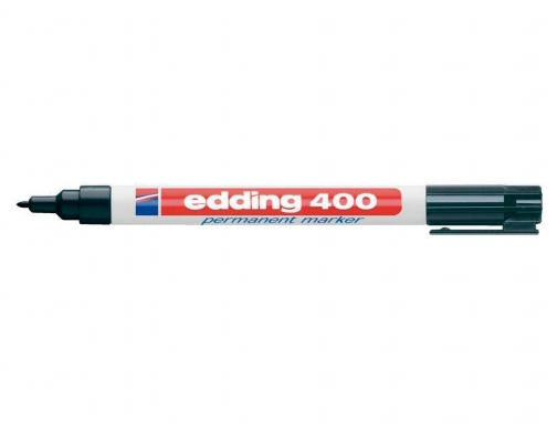 Rotulador Edding marcador permanente 400 negro punta redonda 1 mm 400-01, imagen 2 mini