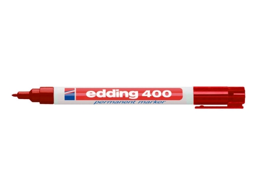 Rotulador Edding marcador permanente 400 rojo punta redonda 1 mm 400-02, imagen 2 mini