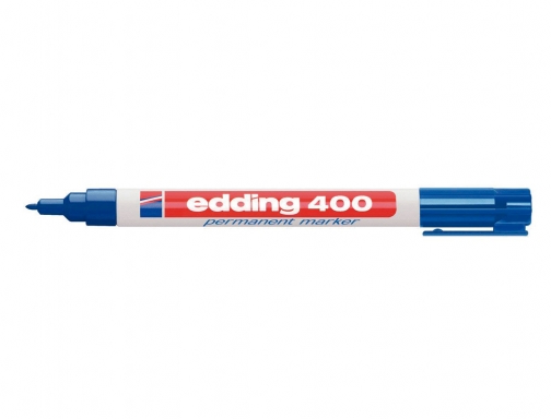 Rotulador Edding marcador permanente 400 azul punta redonda 1 mm recargable 400-03, imagen 2 mini