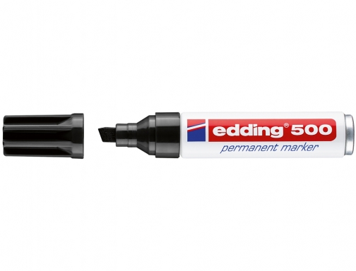 Rotulador Edding marcador permanente 500 negro punta biselada 7 mm 500-01, imagen 2 mini