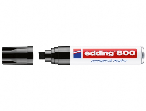 Rotulador Edding marcador permanente 800 negro punta biselada 12 mm 800-01, imagen 2 mini