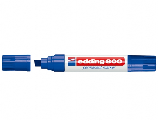 Rotulador Edding marcador permanente 800 azul punta biselada 12 mm 800-03, imagen 2 mini