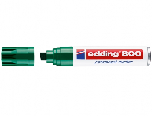 Rotulador Edding marcador permanente 800 verde punta biselada 12 mm 800-04, imagen 2 mini