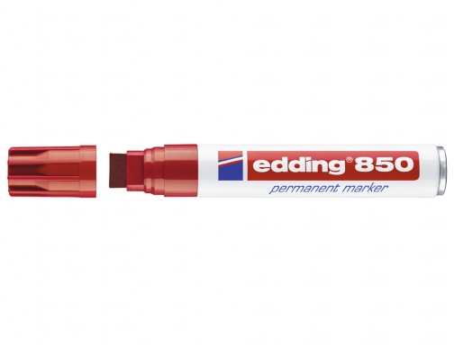 Rotulador Edding marcador permanente 850 rojo punta biselada 5-15 mm recargable 850-02, imagen 2 mini