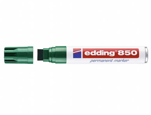 Rotulador Edding marcador permanente 850 verde punta biselada 5-15 mm recargable 850-04, imagen 2 mini