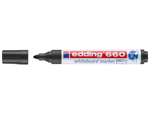 Rotulador Edding para pizarra blanca 660 color negro punta redonda 3 mm 660-01, imagen 2 mini