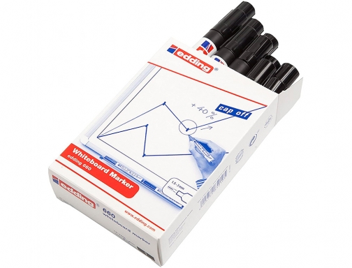Rotulador Edding para pizarra blanca 660 color negro punta redonda 3 mm 660-01, imagen 5 mini