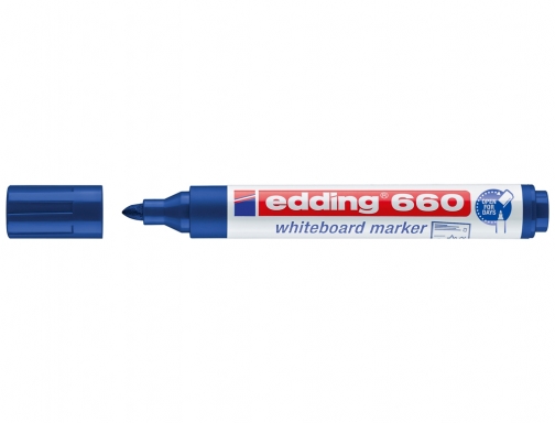 Rotulador Edding para pizarra blanca 660 color azul punta redonda 1,5-3 mm 660-03, imagen 2 mini