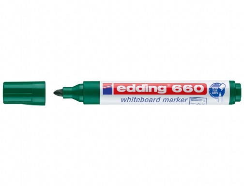 Rotulador Edding para pizarra blanca 660 color verde punta redonda 1,5-3 mm 660-04, imagen 2 mini