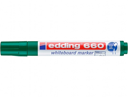 Rotulador Edding para pizarra blanca 660 color verde punta redonda 1,5-3 mm 660-04, imagen 4 mini
