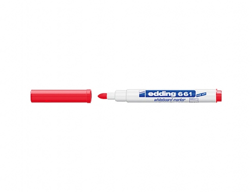Rotulador Edding para pizarra blanca 661 color rojo punta redonda 1-2 mm 661-02, imagen 2 mini