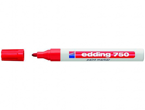 Rotulador Edding punta fibra 750 rojo punta redonda 2-4 mm 750-2, imagen 2 mini