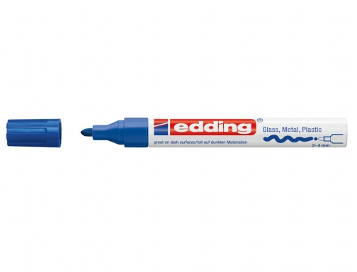 Rotulador Edding punta fibra 750 azul punta redonda 3,5 mm 750-3, imagen 2 mini