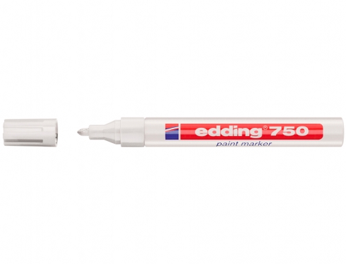 Rotulador Edding punta fibra 750 blanco punta redonda 2-4 mm 750-49, imagen 2 mini