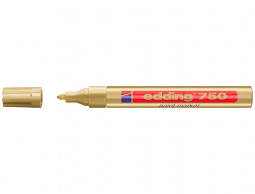 Rotulador Edding punta fibra 750 oro punta redonda 2-4 mm 750-53, imagen 2 mini