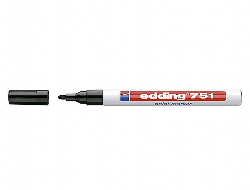 Rotulador Edding punta fibra 751 negro punta redonda 1-2 mm 751-01, imagen 2 mini