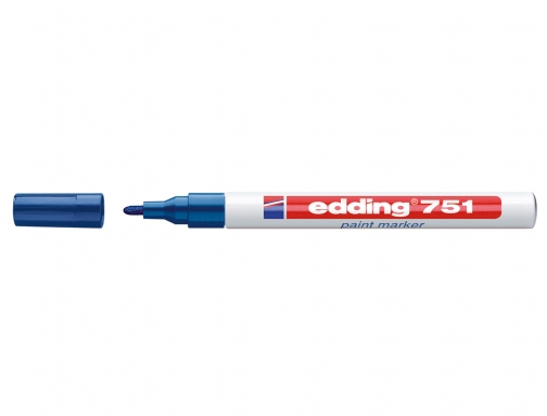 Rotulador Edding punta fibra 751 azul punta redonda 1-2 mm 751-03, imagen 2 mini
