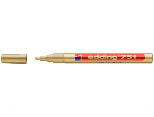 Rotulador Edding punta fibra 751 oro punta redonda 1-2 mm 751-53, imagen 2 mini
