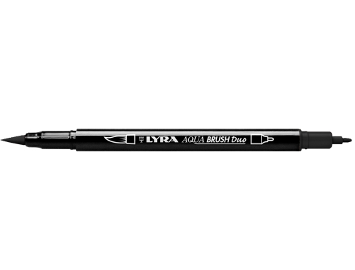 Rotulador Lyra aqua brush acuarelable doble punta fina y pincel negro L6520099, imagen 2 mini