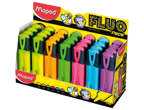 Rotulador Maped fluo peps classic expositor de 28 unidades colores surtidos 742537, imagen 2 mini